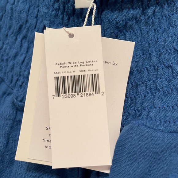 Lotus and Luna Cotton Blue Wide-Leg Pants - Picture 3 of 7